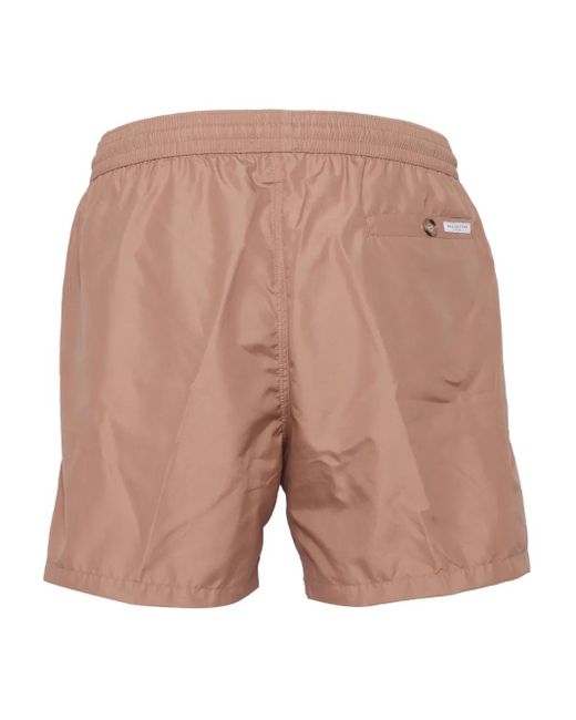 Ballantyne Pink Drawstring Swim Shorts for men
