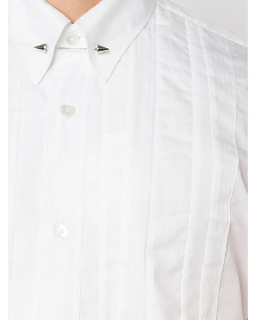 Junya Watanabe White Pleated Chest Detail Shirt for men