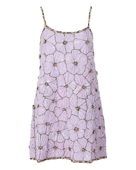 Abito Corto Con Paillettes di LaDoubleJ in Purple