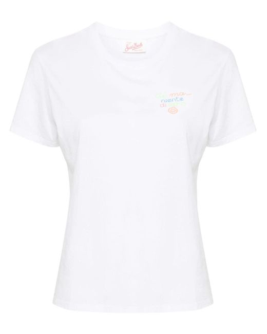 Mc2 Saint Barth White X Insulti Luminosi Emilie Cotton T-shirt