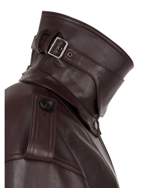 Studio Tomboy X Brown Faux-Leather Bomber Jacket