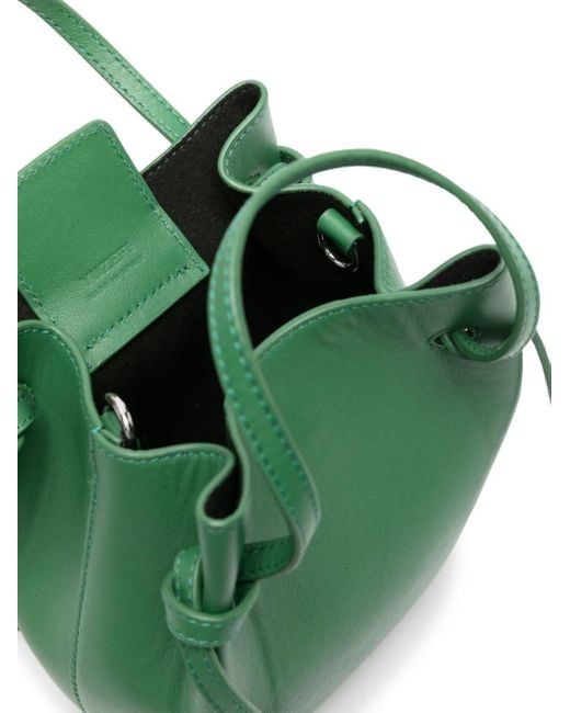 Yuzefi Green Large Mochi Leather Tote Bag