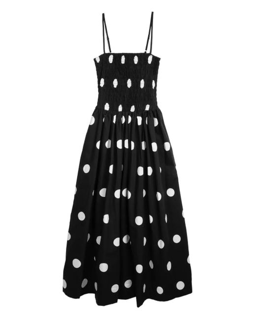 Ciao Lucia White Ärmelloses Kleid Mit Polka Dots