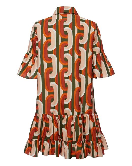 LaDoubleJ Red Choux Cotton Mini Dress