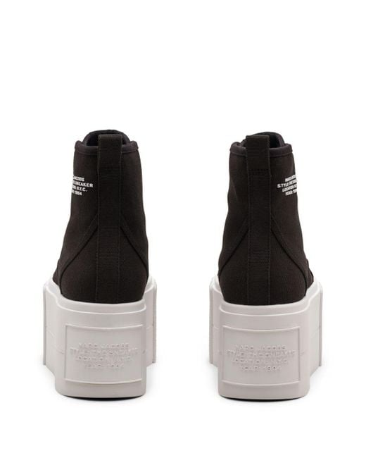 Marc Jacobs Black 75Mm Platform Canvas Sneakers