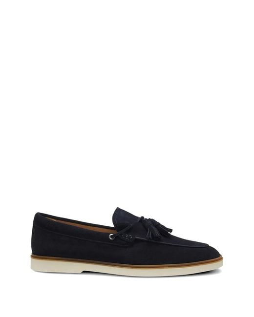 Boss Blue Suede Loafers for men