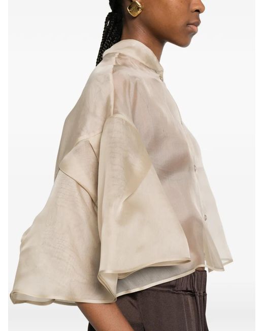 Max Mara Natural Ruffled Layered Shirt