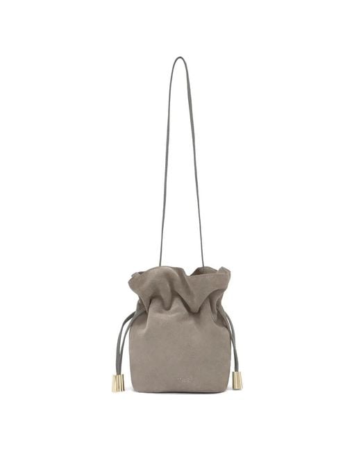 Tous White Small Heritage Drawstring Bucket Bag