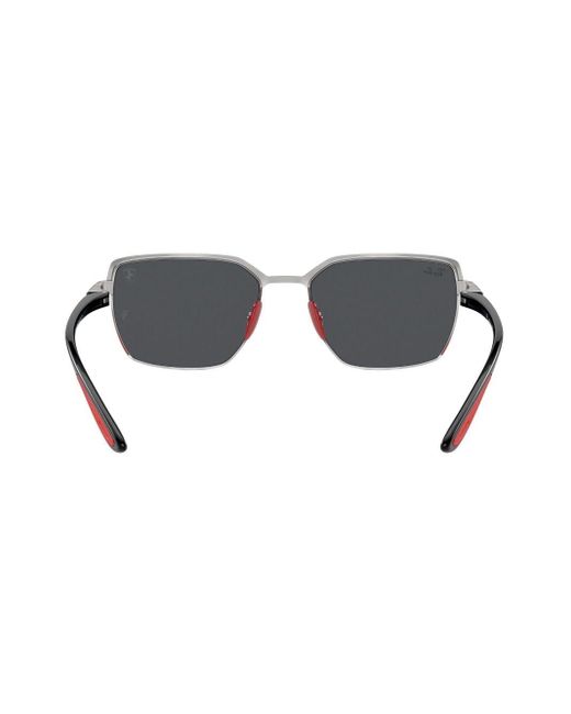 X Scuderia Ferrari lunettes de soleil à monture carrée Ray-Ban en coloris Gray