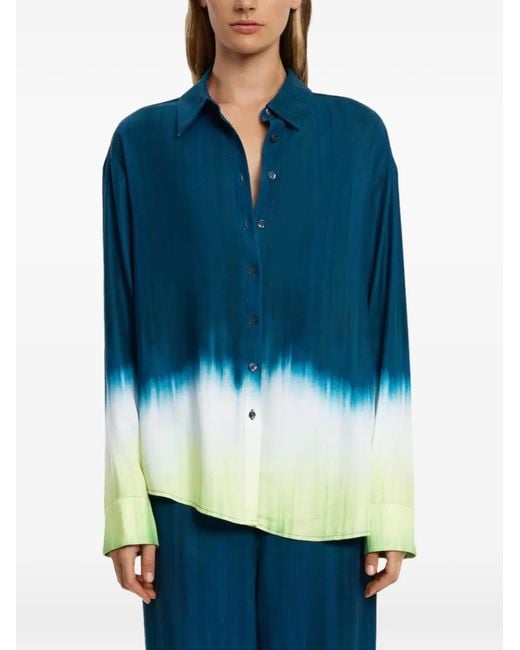 Significant Other Green Vilte Gradient Button Shirt