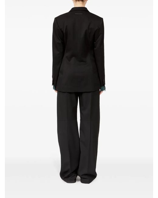 MM6 by Maison Margiela Black Blazer With Patch