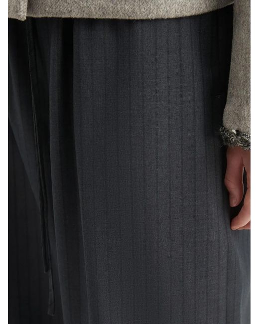 B+ AB Black Stripe-Pattern Trousers