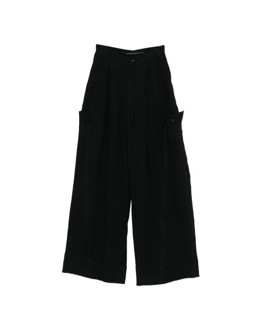Yehuafan Black Pocket Trousers