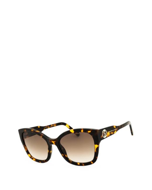 Marc Jacobs Black Tortoiseshell-Effect Cat-Eye Sunglasses