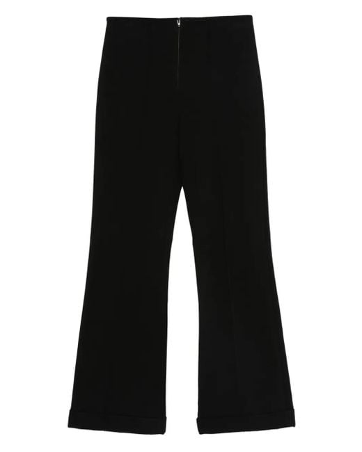 Sandro Flared Broek Met Rits in het Black