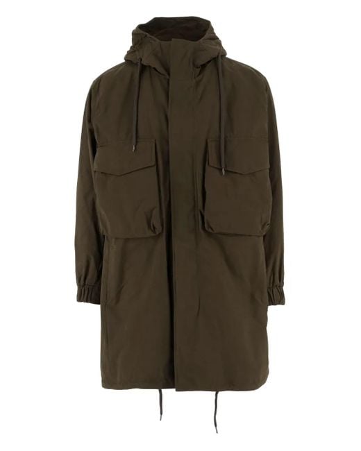 メンズ Herno パーカーコート Green