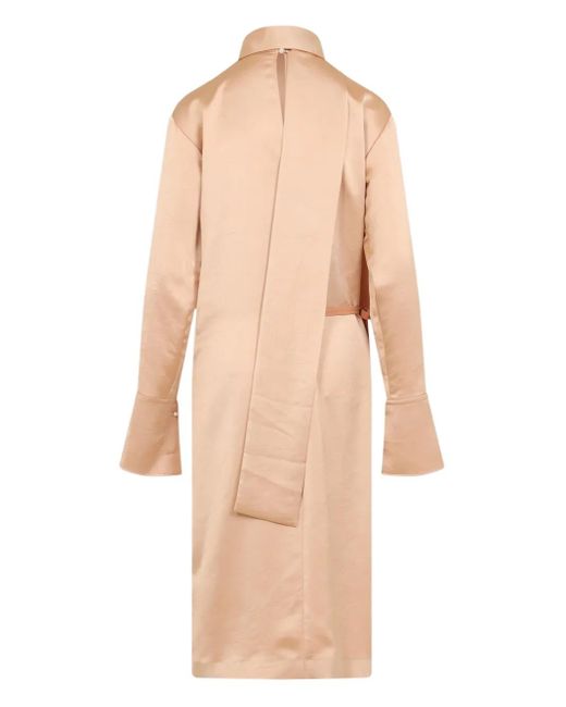 Carven Natural Scarf-Neck Dress