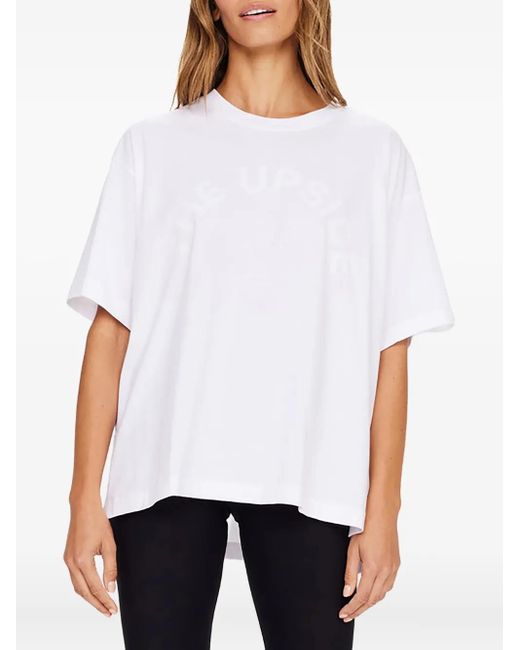 The Upside White Logo-Print T-Shirt