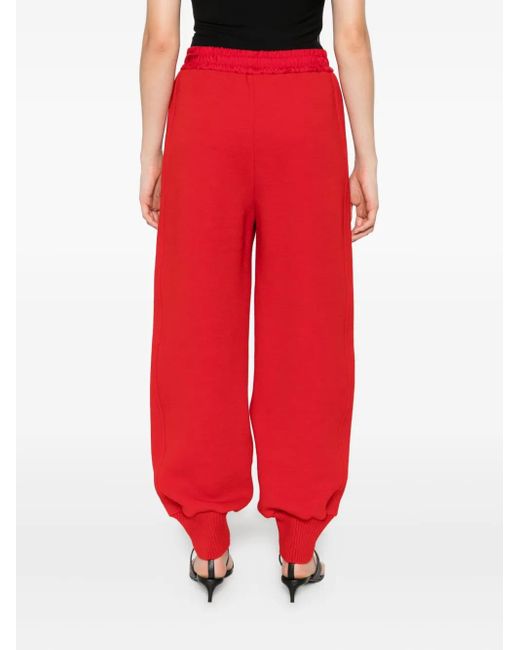 Jil Sander Red Elasticated Track Pants