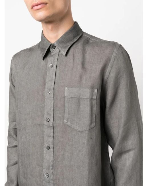 メンズ 120% Lino リネンシャツ Gray