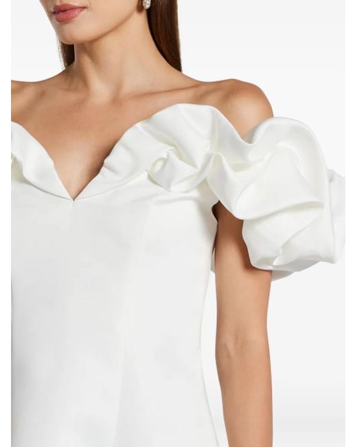 LEO LIN White Bella Midi Dress