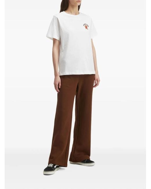 Chocoolate White Embroidered-Motif T-Shirt
