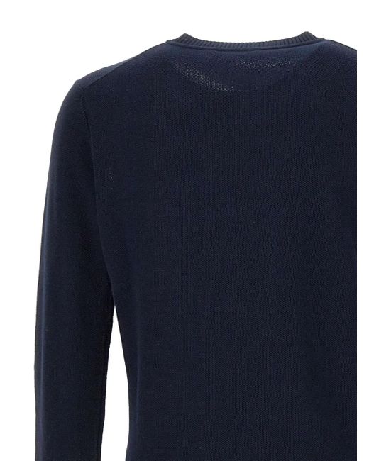 Kangra Blue Crew-Neck Cotton Sweater for men