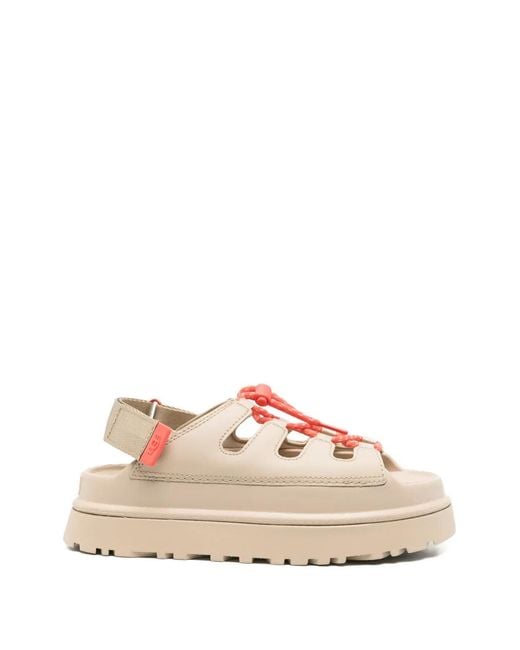 Ugg Pink Toggle-Fastening Cut-Out Sandals