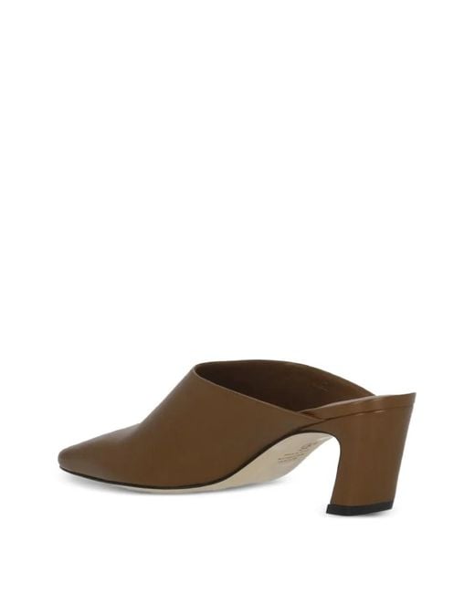 Stuart Weitzman Brown Stassi Pointed-Toe Mules