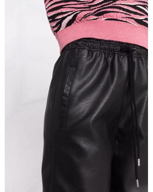Stella McCartney Black Kira Faux Leather Trousers