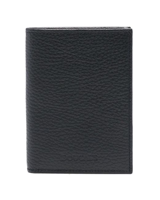 Doucal's Black Logo-debossed Leather Wallet for men