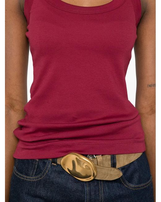 Marc Cain Red Mon Cherry Ribbed Tank Top
