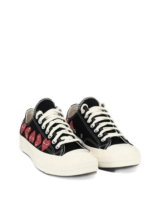 COMME DES GARÇONS PLAY Black X Converse Multi Heart Sneakers for men