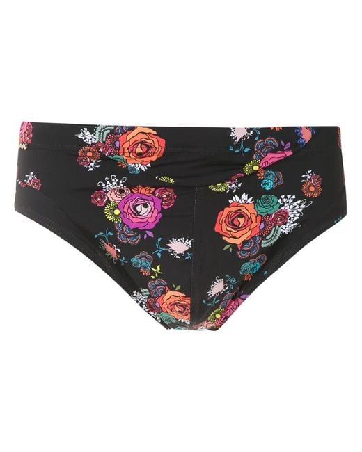 Amir Slama Black Printed Trunks for men