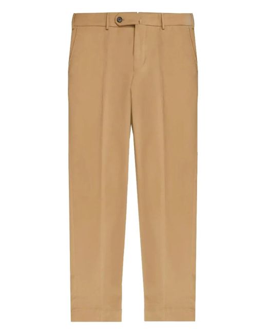 Incotex Natural Flat-Front Trousers for men