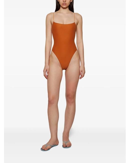 Tropic of C Brown The C Square-Neck Swimsuit
