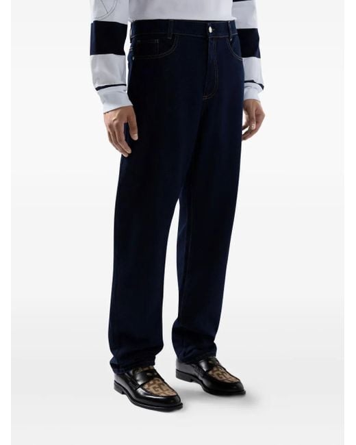 Gcds Blue Logo Waistband Trousers for men