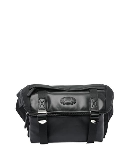 Tod's Black Logo-Patch Shoulder Bag for men