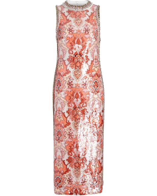 Cinq À Sept Damask Ayden スパンコール ドレス Red