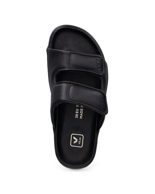 Veja Black Etna Bold Leather Full Slides