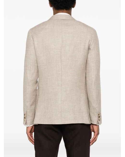 Zegna Natural Blazer À Simple Boutonnage for men