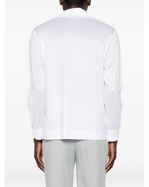 Lardini White Pasunnie Camp-Collar Shirt for men