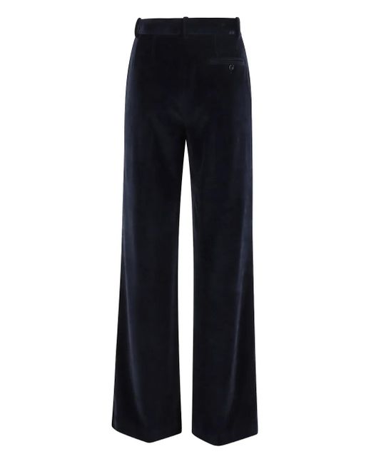 Circolo 1901 Blue Velvet Straight Trousers