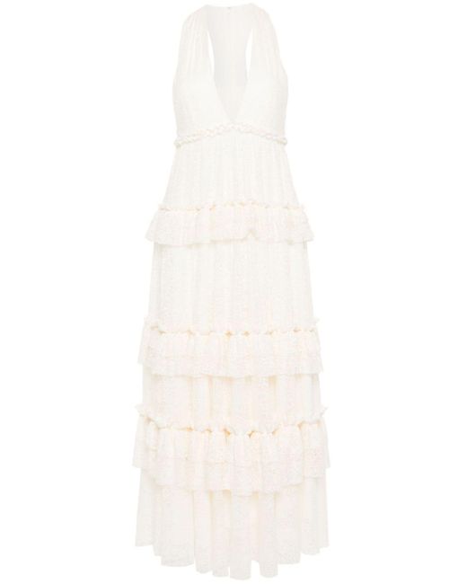 Philosophy Di Lorenzo Serafini Midi-jurk Met V-hals in het White