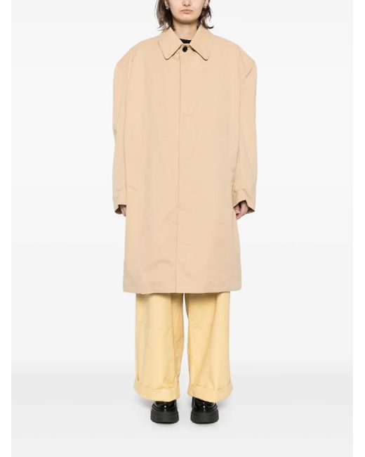 MERYLL ROGGE Natural Single-Breasted Coat