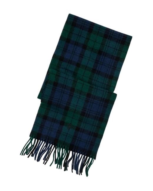 Polo Ralph Lauren Check-pattern fringed scarf in Green für Herren