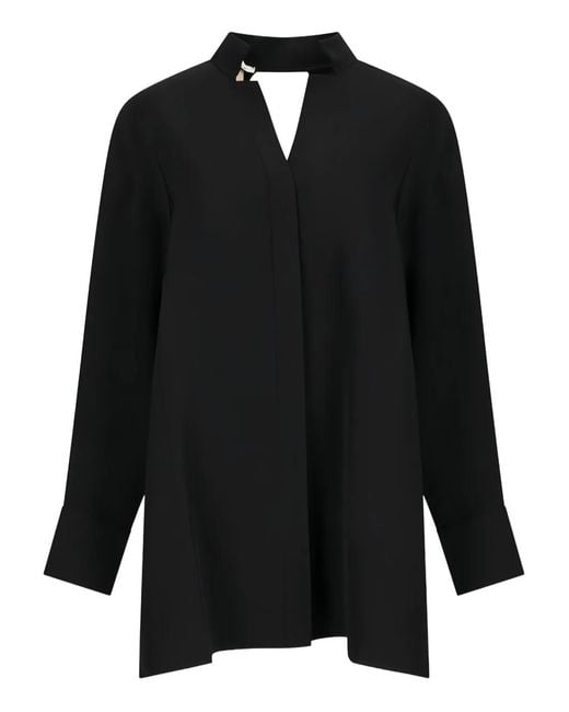 DI STAVNITSER Black Lulu V-Neck Blouse