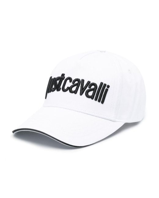 Just Cavalli White Logo-embroidered Cotton Cap for men