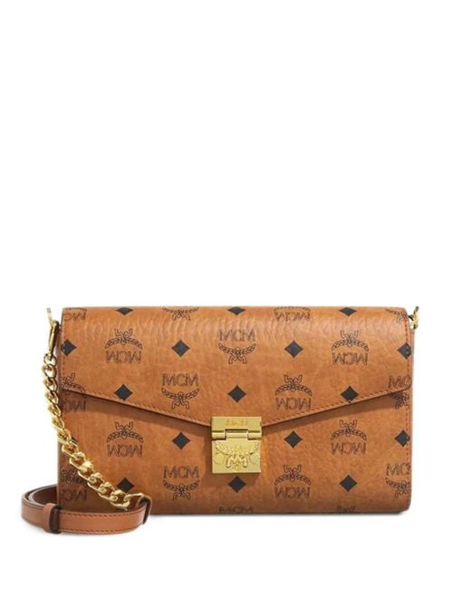 MCM Brown Mittelgroße Tracy Schultertasche