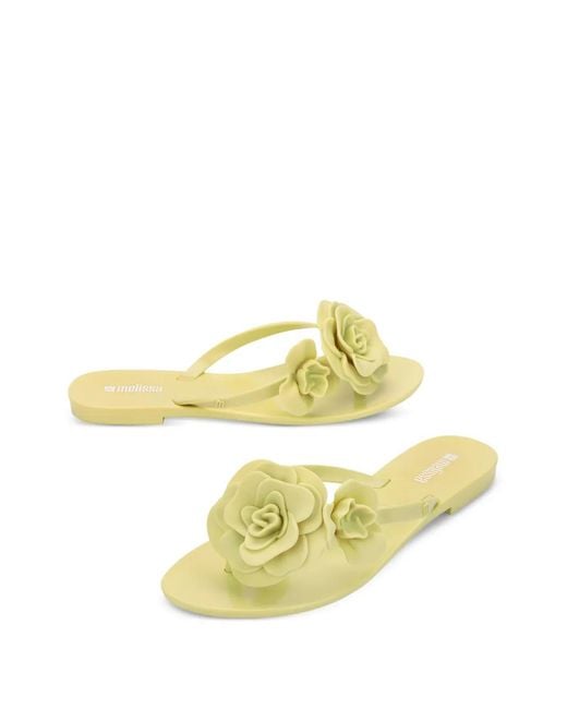 Melissa Yellow Harmonic Springtime Flip-Flops
